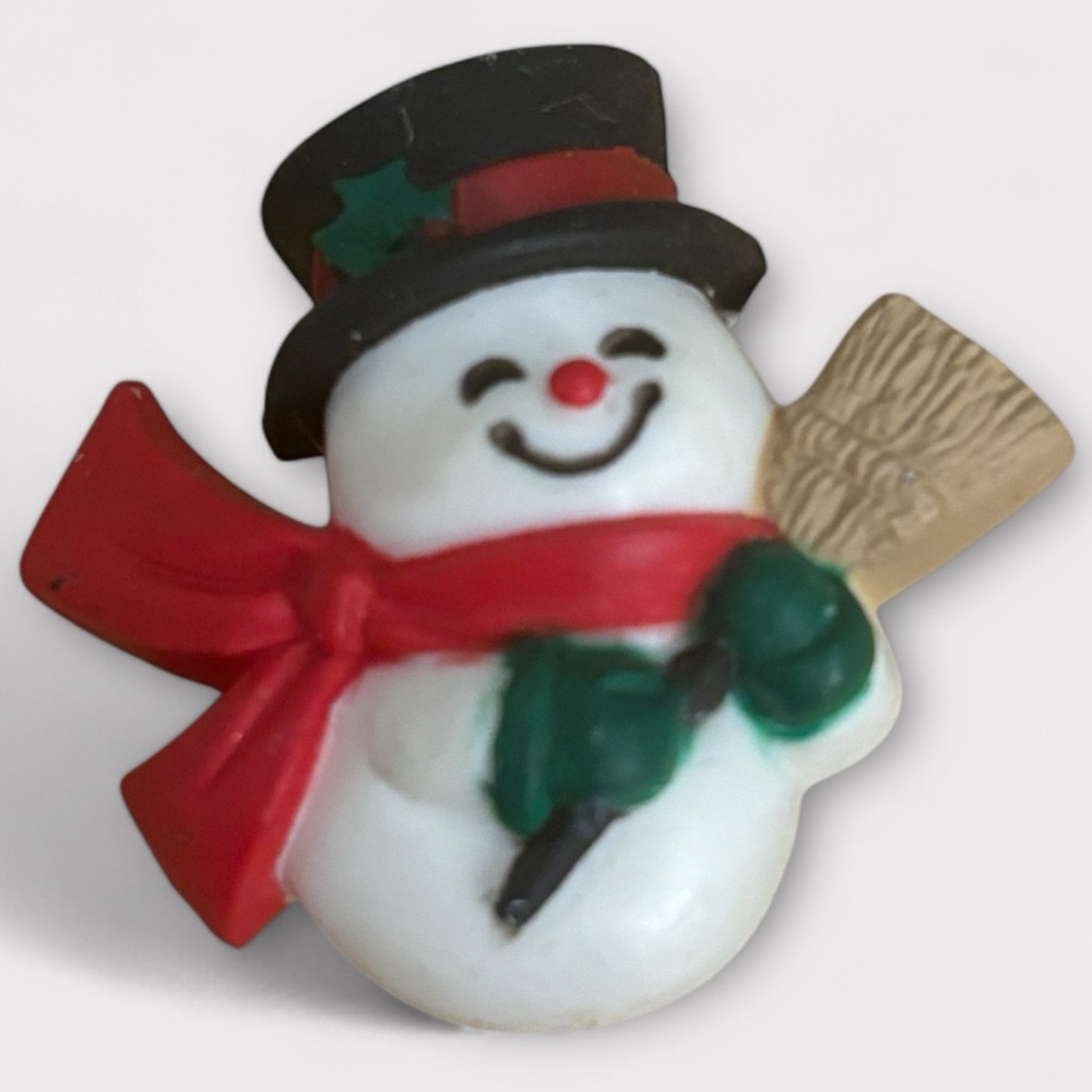 Vintage 1984 Hallmark Snowman Brooch - Christmas Pin